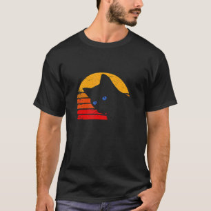 Black Cat with Blue Eyes T-Shirt