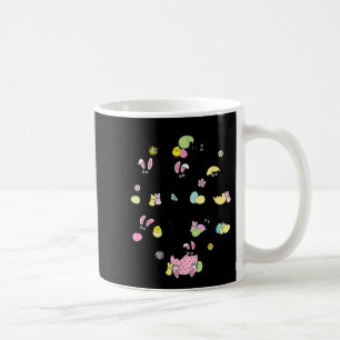 Black Cat With Bunny Eggs Happy Easter Day Matchin Coffee Mug