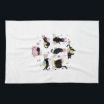 Black Cat with Bunny Eggs Happy Easter Day Matchin Kitchen Towel<br><div class="desc">Black Cat with Bunny Eggs Happy Easter Day Matching T-Shirt</div>