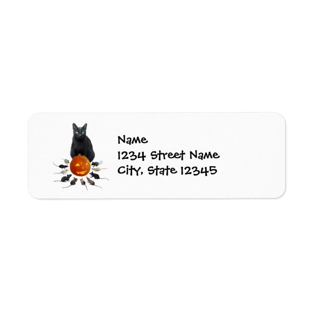 Black Cat with Rats and Jack-o-Lantern (Front)