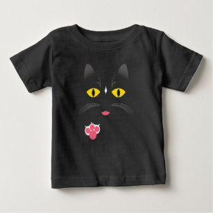 Black cat with white marks baby T-Shirt