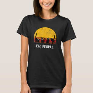 Black Cat Womens Ew People Meowy Cat T-Shirt