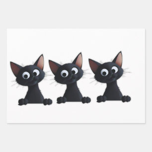 Black Cat Wrapping Paper