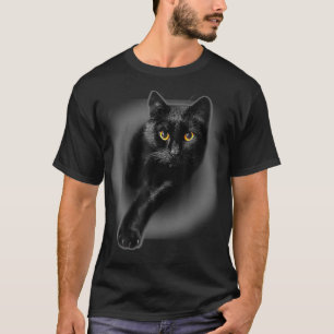 Black Cat Yellow Eyes Cats Gifts T-Shirt
