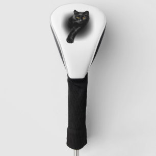 Black Cat Yellow Eyes Golf Head Cover