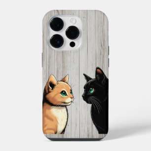 Black Cat Zoning Out - Funny Kitten Meme iPhone 14 Pro Case