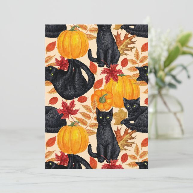Black cats and pumpkins  (Standing Front)