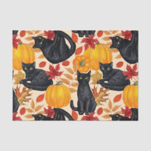 Black cats and pumpkins  tissue paper