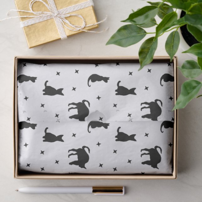 Black cats and Stars Halloween Tissue Paper (Gift)