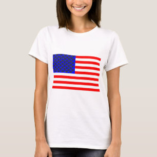 Black Cats And Stripes Flag T-Shirt
