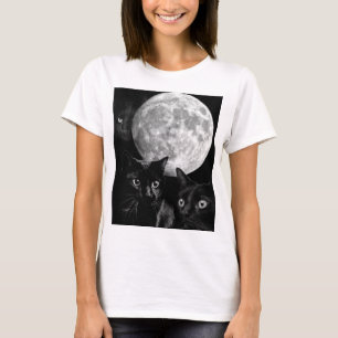 Black cats and the Moon T-Shirt