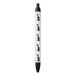 Black cats black ink pen