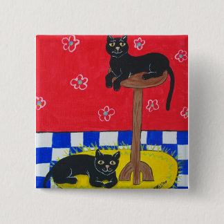 Black Cats Button