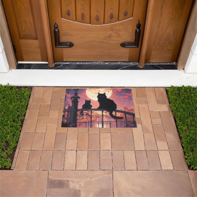 Black Cats Doormat (Outdoor)