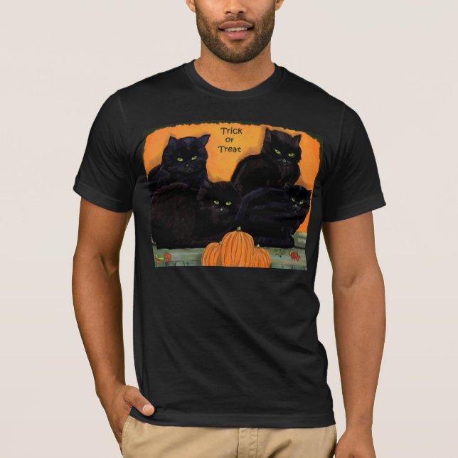 Black Cats Halloween tee (Front)