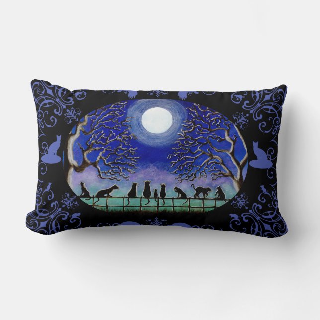 Black Cats home decor pillow (Front)