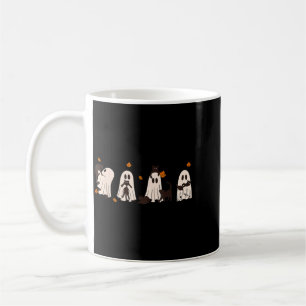 Black Cats In Cute Ghost Cat Halloween Coffee Mug