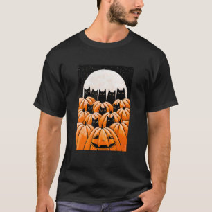 Black Cats in the Pumpkin Patch T-Shirt