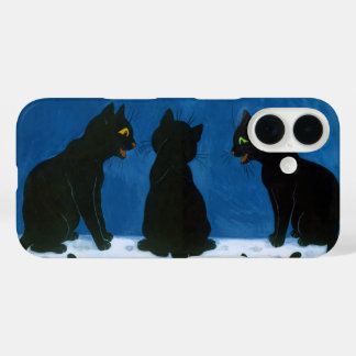Black Cats in the Snow, Louis Wain iPhone 16 Case