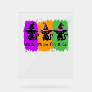 Black Cats In Witch Hats Essential T-Shirt Acrylic Sign