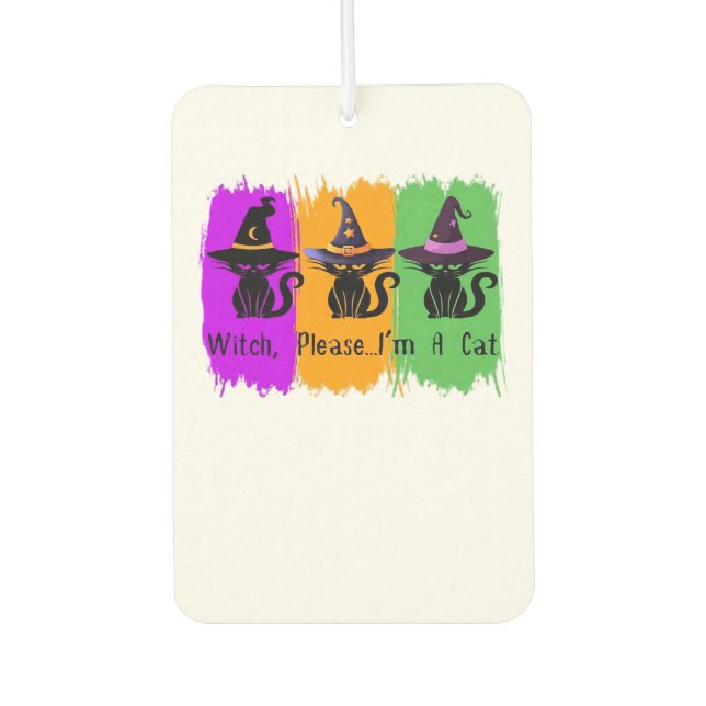 Black Cats In Witch Hats Essential T-Shirt Air Freshener (Front)