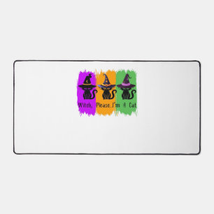 Black Cats In Witch Hats Essential T-Shirt Desk Mat