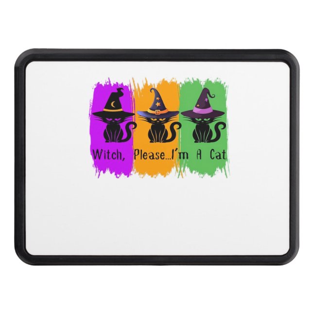 Black Cats In Witch Hats Essential T-Shirt Trailer Hitch Cover (Front)
