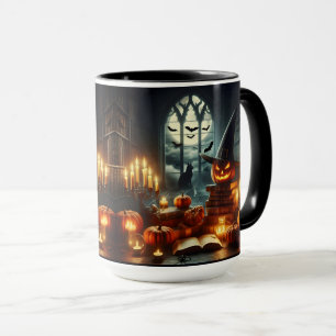 Black Cats, Jack-O-Lanterns and Bats Mug
