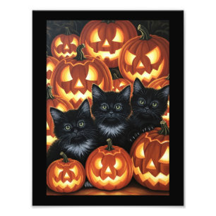 Black Cats & Jack O’Lanterns Photo Print