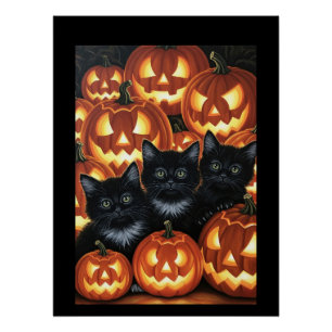 Black Cats & Jack O’Lanterns Poster