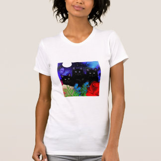 BLACK CATS MOON GARDEN T-Shirt
