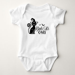 Black Cats Only Halloween Baby Bodysuit