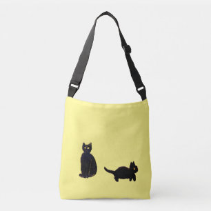 Black Cats Painting Cute Kitty Personalized Crossbody Bag