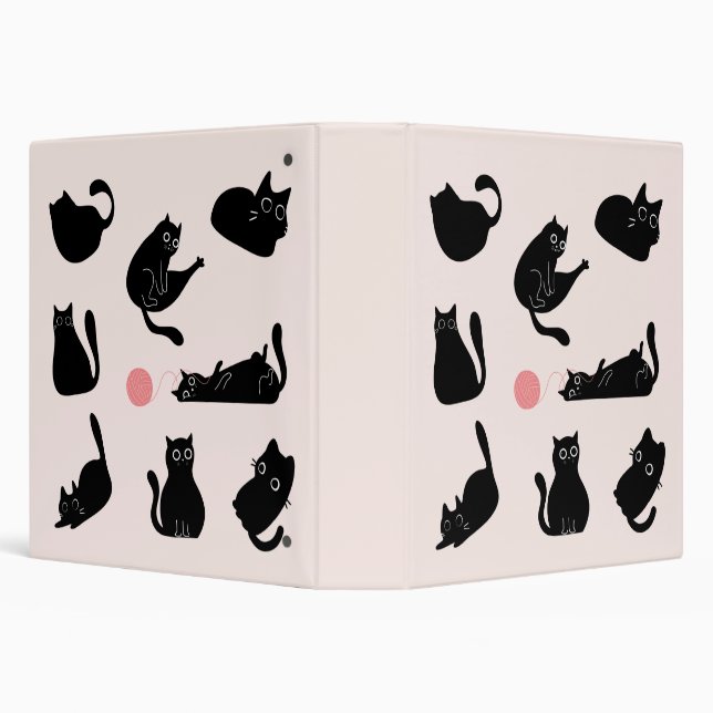 Black Cats Pattern Binder (Background)