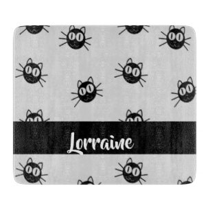 Black cats pattern cutting board