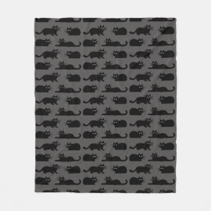 Black Cats Pattern Fleece Blanket