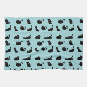 Black Cats Pattern Kitchen Towel