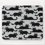 Black Cats Pattern Mouse Pad<br><div class="desc"></div>