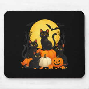 Black Cats Pumpkin Halloween Costume Men Women Mouse Pad