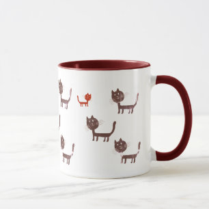 Black Cats  Ringer Mug