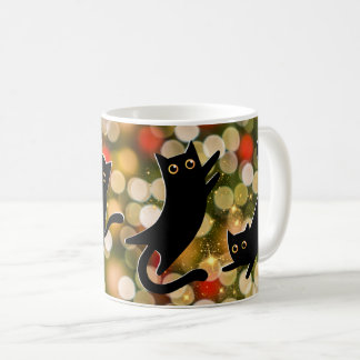 Black Cats Rule! Mini-panther love for Christmas! Coffee Mug