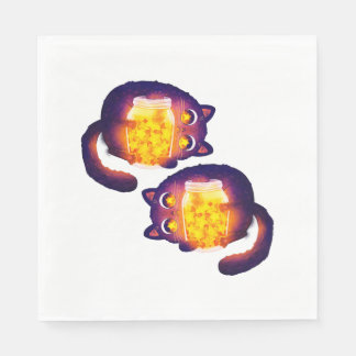 Black Cats Star Collectors Napkin