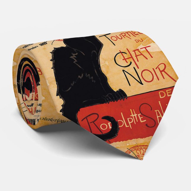 Black Cats Tie (Rolled)