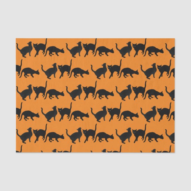 Black Cats Tissue Paper (Front)