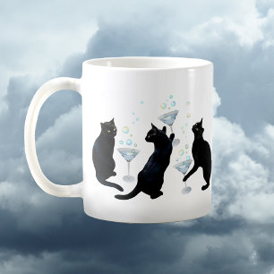 Black Cats with Cocktails Mug