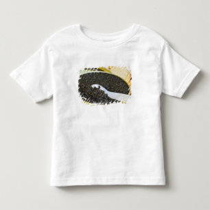 Black caviar and a spoon of mother-of-pearl to toddler t-shirt