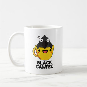 Black Cawfee Funny Crow Coffee Pun  Mug