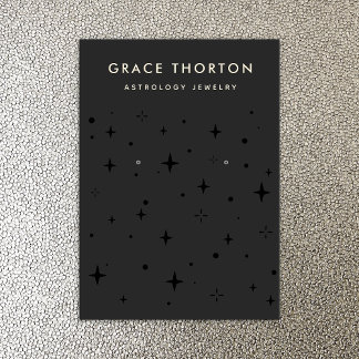 Black Celestial Star Earring Jewellery Display Ca Business Card
