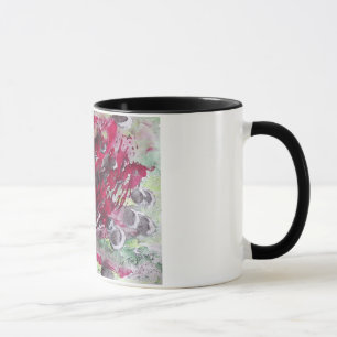 Black cellular life bubbles Abstract Art Mug