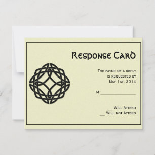 Black Celtic Eternity Knot Response Card